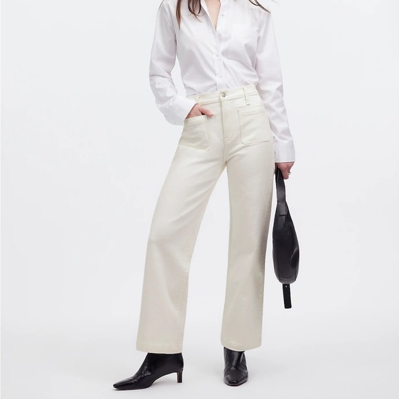 Madewell Petite Emmett Wide-Leg Full Length Jean Patch Pocket size 30P NWT NR119 - Picture 1 of 14